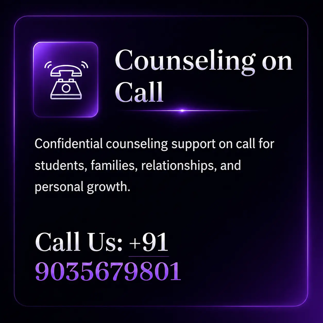 face to face counselling session at acadeflow.