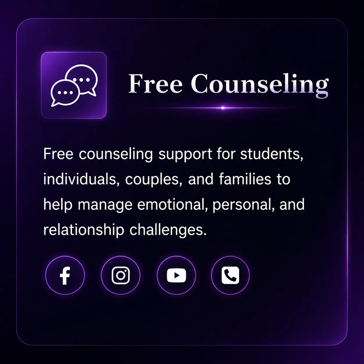 free counseling support